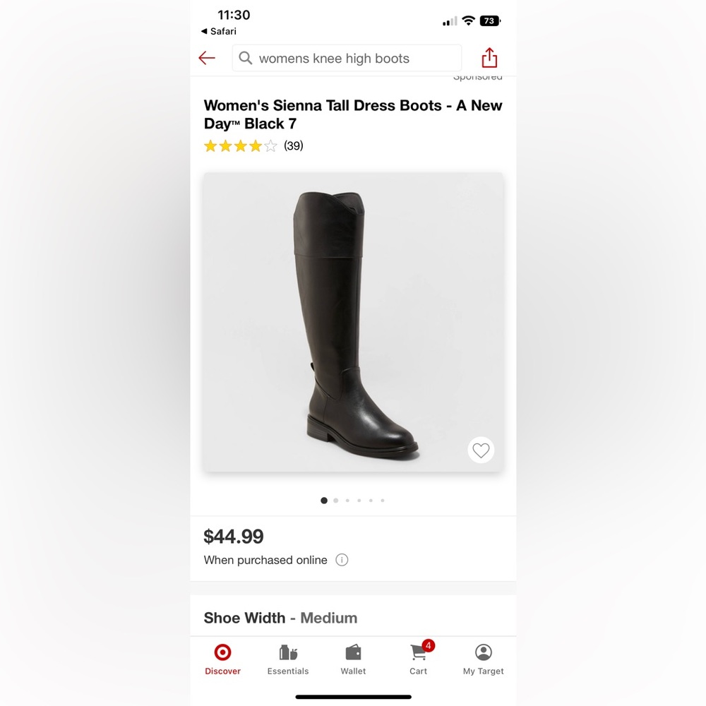 NWT target black knee high boots size 7.5